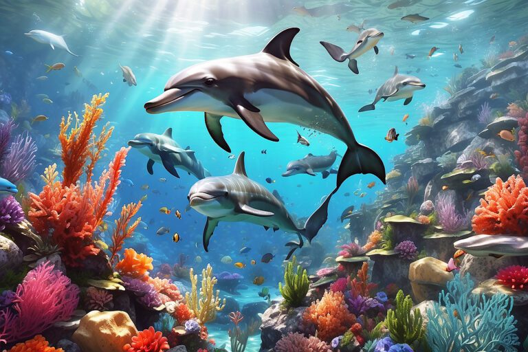 3d wallpaper coral reef tropical colorful fish in the water aqua