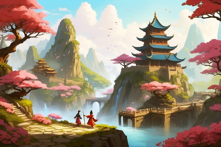 Fantasy Board Game with China Rose Powers: Concept Art